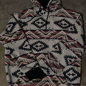 Original Deluxe Geometric Pattern Cardigan - Black, Red, Brown, Cream